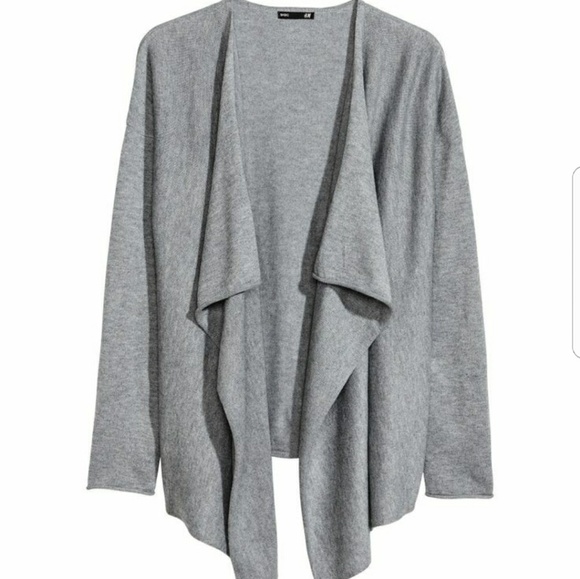 H&M Sweaters - H&M Basic Gray Open Waterfall Cardigan NWOT